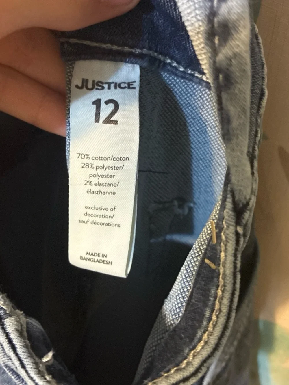 Justice Dark Blue Denim Overalls